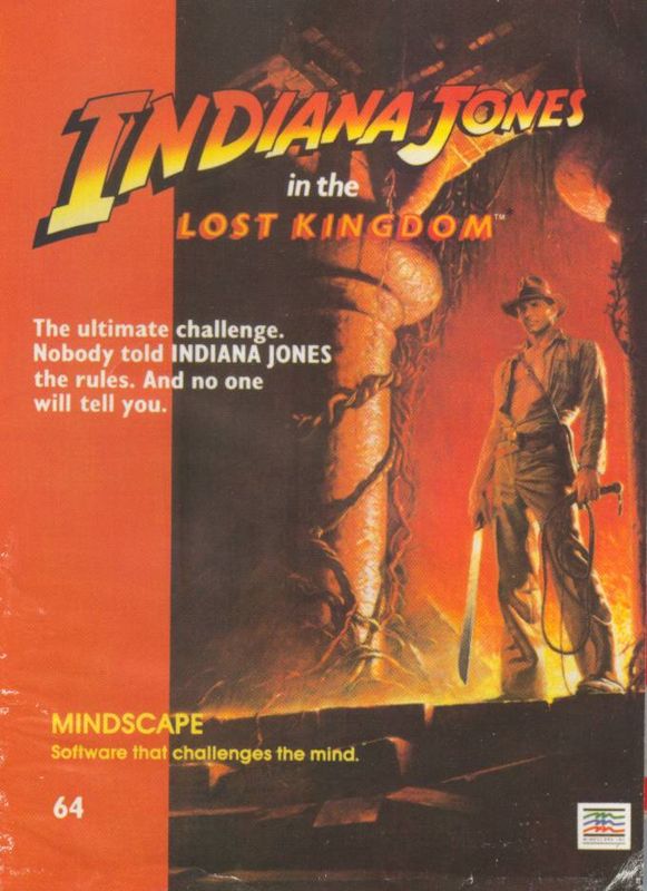 Indiana Jones In The Lost Kingdom box art for Commodore 64